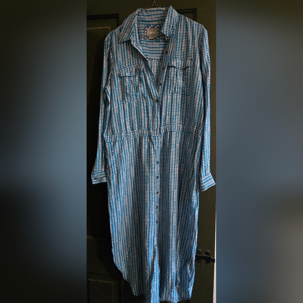 Aqua Checkered Dress